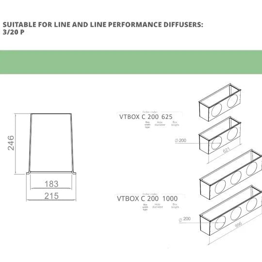 Air Diffusers Plenum Boxes for  Linear and Performance Linear Slots