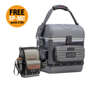 Veto LBC-15 Carbon Lunchbox with Free SP-MC Multi Function Tool Pouch, Tool Pocket and Drill Holster