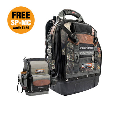 Veto Pro Pac Tech-Pac Camo MO with Free SP-MC Multi Function Tool Pouch, Tool Pocket and Drill Holster