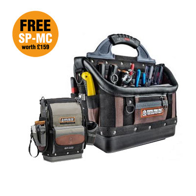 Veto OT-LC Large Open Top Tool Bag with Free SP-MC Multi Function Tool Pouch, Tool Pocket and Drill Holster