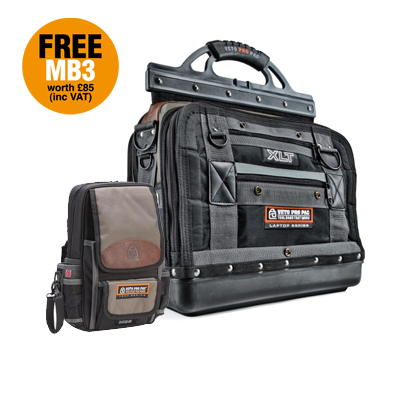 Veto XLT Rugged, Extra-Large Full Sized Lap Top Tool Bag with Free MB3 Bag