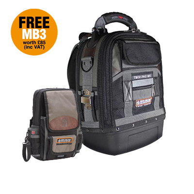 Veto Tech-Pac-MC Compact Full Featured Service Tech Tool Backpack with Free MB3 Bag